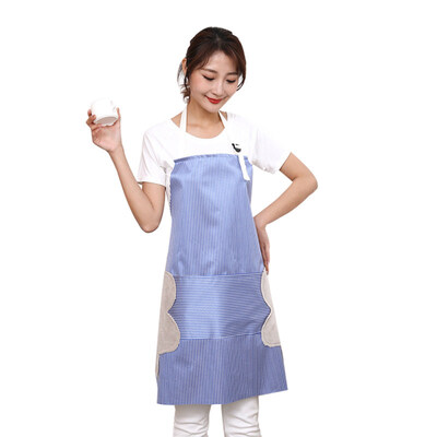 

Waterproof Stripe Sleeveless Kitchen Cooking Apron Cover Hand Wiper Pinafore