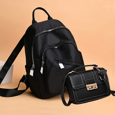 

Womens Backpack Womens Backpack Canvas Fashion Joker Travel Bag Large Capacity Oxford Cloth Bag