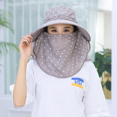 

Anti-ultraviolet sunshade hat Sunscreen foldable summer outdoor tea-picking cool hat for ladies