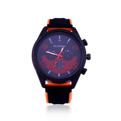 

Mens silicone sports watch personality scale