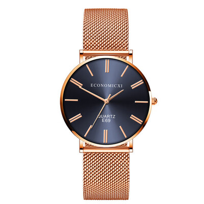 

Featured Women Watches Fashion Thin Dial Ladies Quartz Wristwatch Movement Rose Gold Strap Luxury Clock Dress Reloj Mujer