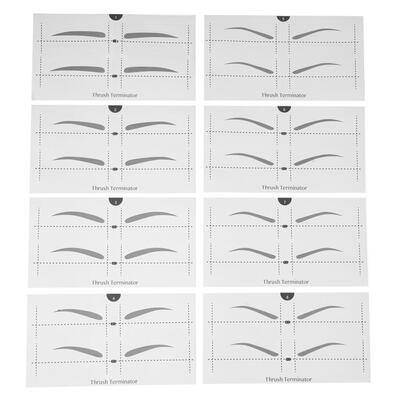

1box 8kinds Eyebrow Stickers Stencil Models Eyebrow Template Shaper Tools
