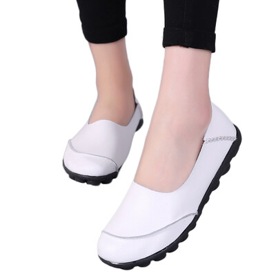 

Rose Womens Flats Pure Color Soft Bottom Shoes Soft Slip-On Casual Boat Shoes