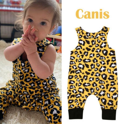 

Newborn Baby Girl Boy Clothes Leopard Cotton Romper Bodysuit Jumpsuit Outfits