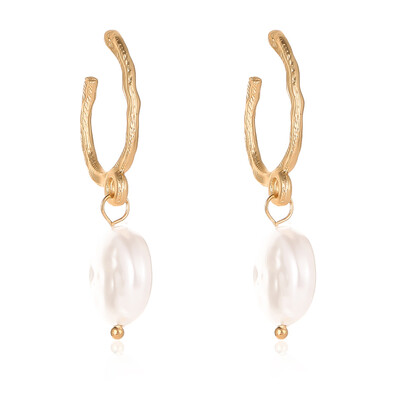 

Vintage Irregular Geometric Pearl Earrings For Women Jewelry Accessories