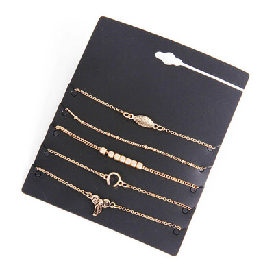 

5pcs Elephant Alloy Bracelet Women Summer Beach Bracelet Jewelry