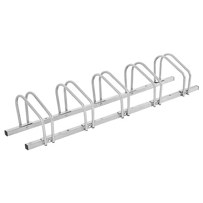 

5 Bike Bicycle Stand Parking Garage Storage Organizer-Silver