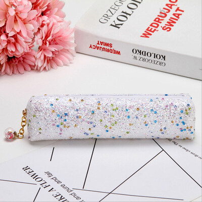 

Fashion sequin laser pencil case with Diamond Colorful Bright stationery pouch