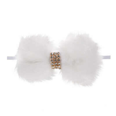 

Kids Baby Infant Furry Bowknot Headband Turban Stretchable Hairband