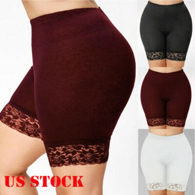 

USA Women Stretch Exercise Yoga Workout Safety Shorts Pants Seamless Plus Size