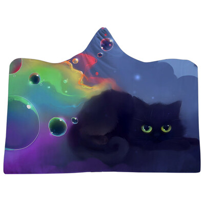 

Toponeto Cosmic Planet Series Plush Hooded Blanket Lichens Hooded Blanket 150x200cm