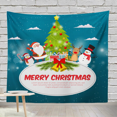 

〖Follure〗Christmas Tapestry Elk Reindeer Wall Hanging Home Room Decor Xmas Festival