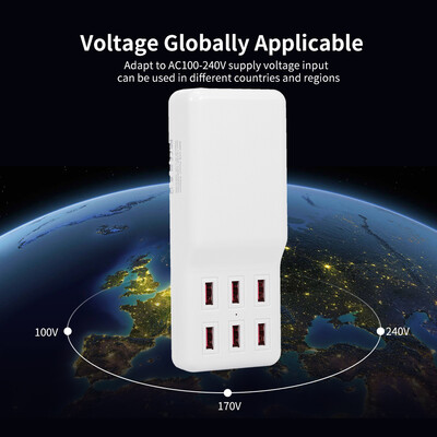 

Multifunctional Phone Charging Dock With 6 Ports USB Charger Apple Android Phone iPad Digital Camera Charging Dock For Home Office