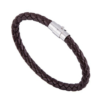 

Creative Simplicity Magnetic Men Leather Rope Weaving Bracelet Hand Circle Unisex Pair Bracelet Jewellery Hot Gift