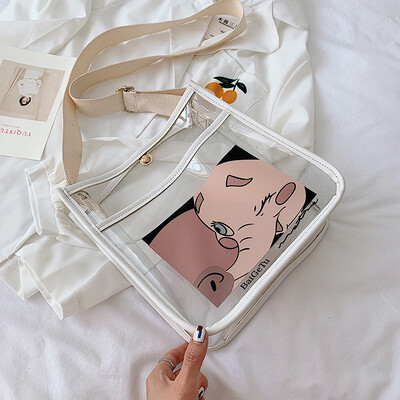 

Ins summer transparent bag jelly bag new 2019 Korean version of 100 cute baby elephant gas slanted bag