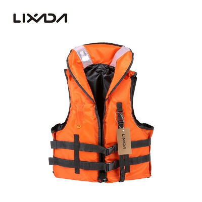 

Lixada Professional Polyester Adult Safety Life Jacket Survival Vest Swimming Boating Drifting with Emergency Whistle