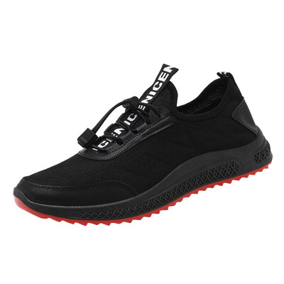 

Men Vulcanize Shoes Mens Wearable Mesh Breathable Sports Shoes Outdoor Solid Color Mesh Soft Bottom Non-Slip Sneakers Shoes