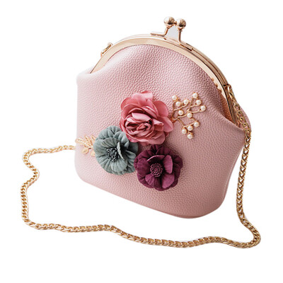 

Tailored Women Fashion Handbag Shoulder Stereo Flowers Bag Small Tote Ladies Purse