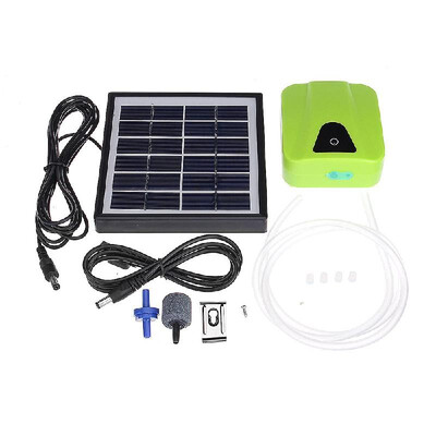 

Lightweight Compact 2Lmin Solar Power Aquarium Oxygen Pump Water Aerator Oxygenator Rechargeable Air Pump with Air Stone Pond Aer