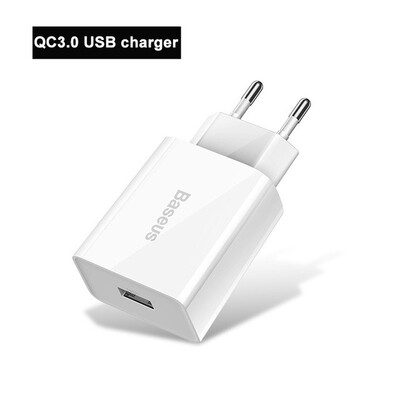 

Baseus 18W PD 30 Fast USB Charger For iPhone 11 Mini USB Support Fast Charger Quick Charge 30 For Huawei samsung Xiaomi