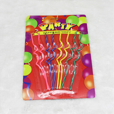 

Spiral Birthday Candles Novel Candles Fun Primary Fashion Creative Colorful Coil Candle 4 Colors-pink blue yellow green