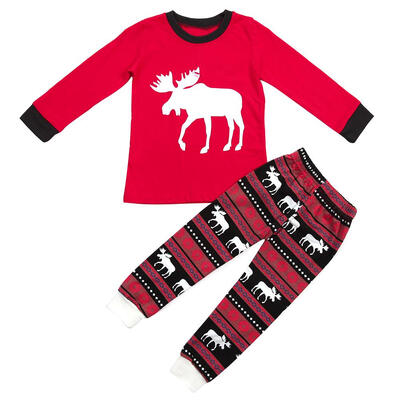 

Christmas Family Matching Clothing Set 2pcs Deer Printed Kids Pajamas Set