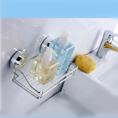 

Siaonvr Stainless Steel Kitchen Bathroom Shower Shelf Storage Suction Basket Caddy Rack