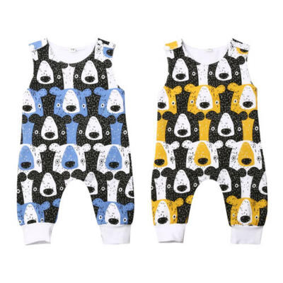 

Newborn Baby Boy Girl Cartoon Bear Romper Bodysuit Clothes Outfits Sunsuit 0-18M