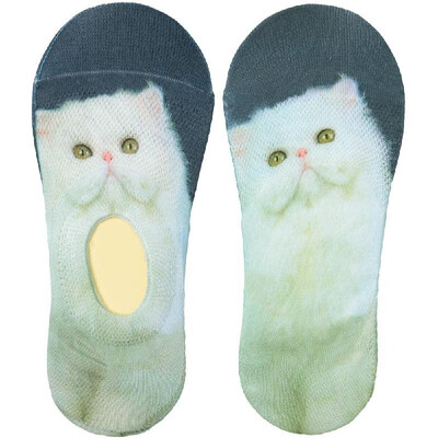 

New Women Casual Low Cut Socks Lovely Animal Print Breathable Non-Slip Design No-Show Liner Invisible Socks