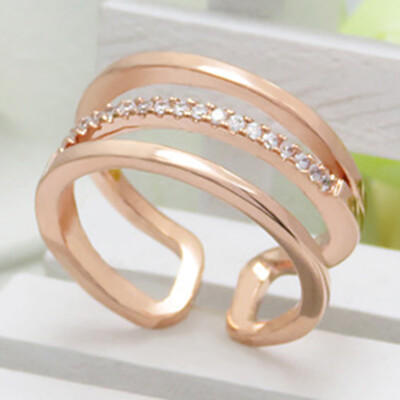 

New Fashion Jewelry Vintage Three Layers Rhinestone Rings