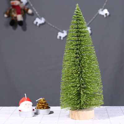 

Toponeto Christmas Tree Mini Light Green Pine Tree With Wood Base DIY Craft Table Decor