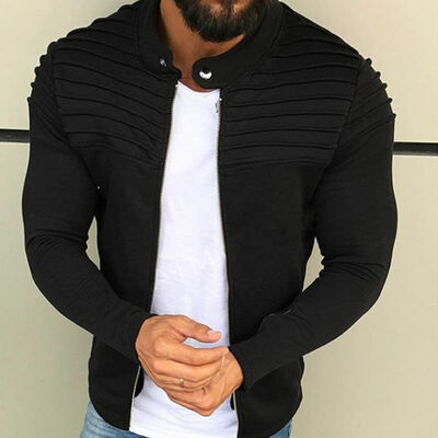 

SUNSIOM Men Fashion Winter Casual Slim Stand Collar Jacket Warm Baseball Coat Outwear
