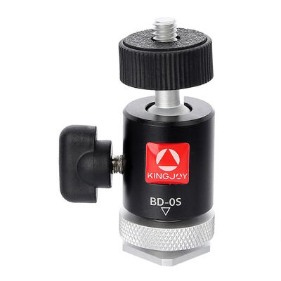 

BD-0S Mini Ball Head Mount w Hot Shoe Adapter for LED Light Monitor Tripod