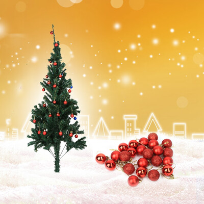 

24pcs Christmas Ornament Balls Christmas Tree Hanging Glitter Ornament Balls Baubles Party Wedding Festival Decorations
