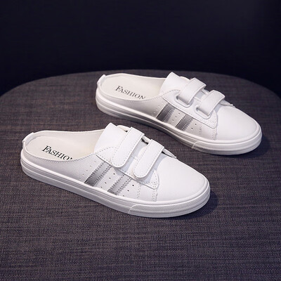 

Summer breathable white shoes women 2019 summer new Joker lazy shallow mouth a pedal women shoes foreign style white shoes