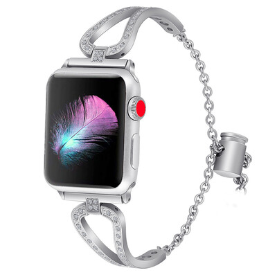 

〖Follure〗For Apple Watch 4321 4244mm Rhinestone Bracelet Stainless Steel Wristband