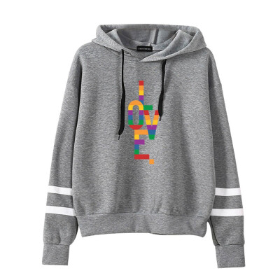 

Lgbt Lesbian Gay Pride Love Rainbow Color Letter Printed Hoodies Casual Long Sleeve Hooded Sweatshirts Pullover Tops