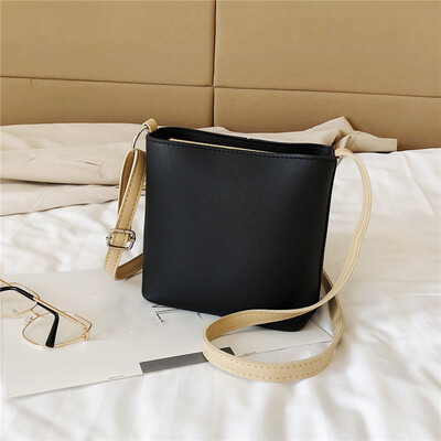 

Tailored Fashion Lady Solid Color Retro Versatile Shoulder Bag Messenger Bag Handbag