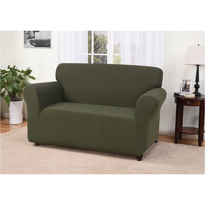 

SUPIN Jersey knit Loveseat slipcover Polyester&Spandex 2 Seater Cushion Couch CoverSlipcovers Furniture Protectors 7701