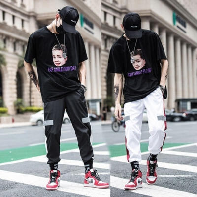 

Men Sportswear Pants Elastic Cloth Fitness Workout Loose Sweatpants Hip pop