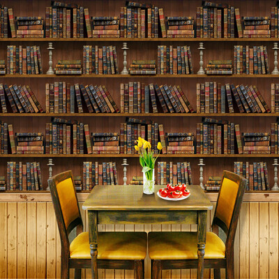 

Gobestart 3D Bookshelf PVC Sticker Wall Stickers Wallpaper Living Room Decoration