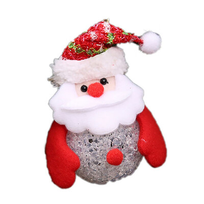 

Christmas Ornaments Glowing Snowman Santa Claus Reindeer Night Lights Shining Xmas Tree Pendant Hanging Decorations