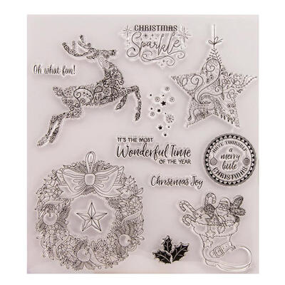 

Christmas Ornaments Silicone Clear Stamps for DIY ScrapbookingPhoto Album