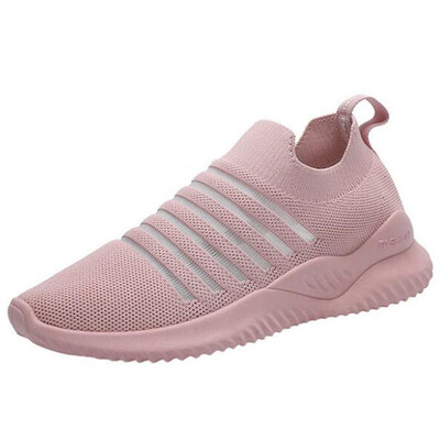 

DIWEINI 2019 New Women Sneaker Stretch Knitting Shoes Spring Flats Mesh Breathable Casual Sock Shoes Female Drop Shopping Y1008
