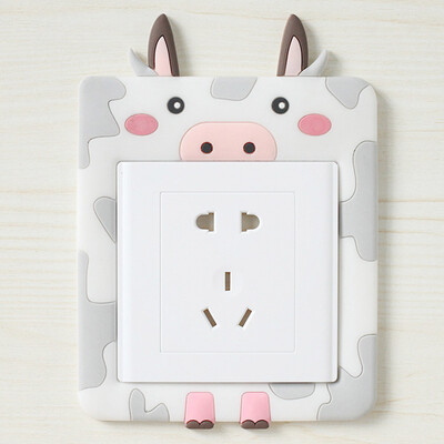 

Cute Cartoon 3D Animal Fluorescent Wall Silicone On-off Switch Stickers Kids