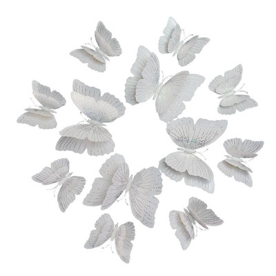 

12Pcs Wall Stickers Colorful PVC Butterfly Shape Wall Decal Sticker Home Living Room Nursery Refrigerator Stickers DIY Art Decorat