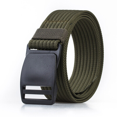 

New Unisex belt Solid Color Nylon Automatic Buckle Women belt Wear Resistant Casual Cowboy pants Wild Men belt