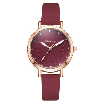 

Rhinestone Quartz Watch Womens Solid Color Elegant Fashion Watch