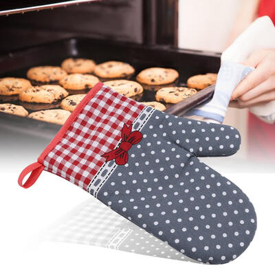 

Greensen 1PCS Polyester Cotton Heat Resistant Anti-Slip Cooking Glove Microwave Oven Kitchen Baking Tool