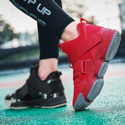 

Basketball shoes wear-resistant anti-war boots sliding high to help fly woven non-slip breathable outdoor sports shoes